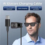 מטען מהיר HIBLOKS למשקפי Ray-Ban Meta Wayfarer – כבל Type-C איכותי לדגמים RW4006 / RW4008 2