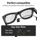 מטען מהיר HIBLOKS למשקפי Ray-Ban Meta Wayfarer – כבל Type-C איכותי לדגמים RW4006 / RW4008