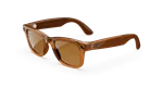️ Ray-Ban Meta Wayfarer Shiny Caramel Transparent – עם עדשות חומות Brown | מראה חם, טכנולוגיה חכמה