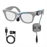 HIBLOKS כבל טעינה מהירה למשקפי Ray-Ban Meta Skyler ו-Wayfarer – אביזר חובה למשקפי AI שלך