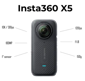 Insta360 X5 – מצלמת הדגל החכמה והחזקה ביותר לצילום 360° ברזולוציית 8K