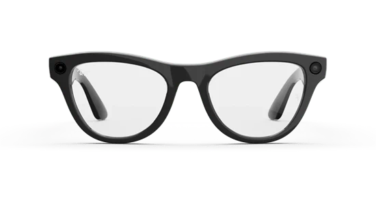 ️ Ray-Ban Meta Skyler Shiny Black – עם עדשות Clear שקופות | עיצוב מודרני. טכנולוגיה ללא ידיים. שליטה מלאה בעזרת מבט