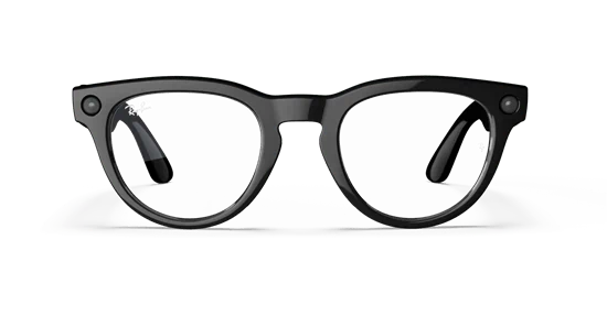 ️ Ray-Ban Meta Headliner Shiny Black – עם עדשות שקופות Clear | קלאסיקה מודרנית. שליטה חכמה. מראה טבעי בכל רגע