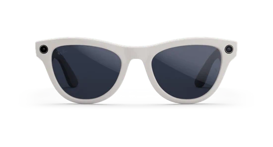 ️ Ray-Ban Meta Skyler Shiny Chalky Gray – עם עדשות Clear to Sapphire Transitions®