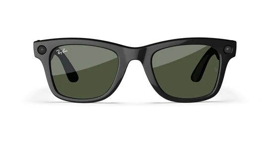 ️ Ray-Ban Meta Wayfarer Shiny Black – עם עדשות ירוקות Green | אייקון אופנתי
