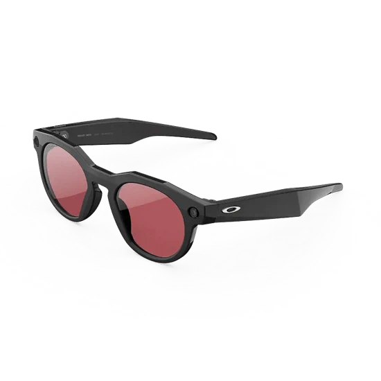 משקפיים חכמים Oakley Meta HSTN - מסגרת שחור מט (Matte Black) עם עדשות בגוון אדום